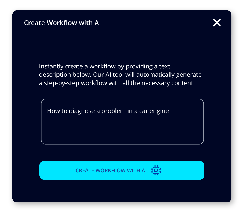 Der VSight Workflow Editor erstellt mit KI intelligent einen digitalen Workflow