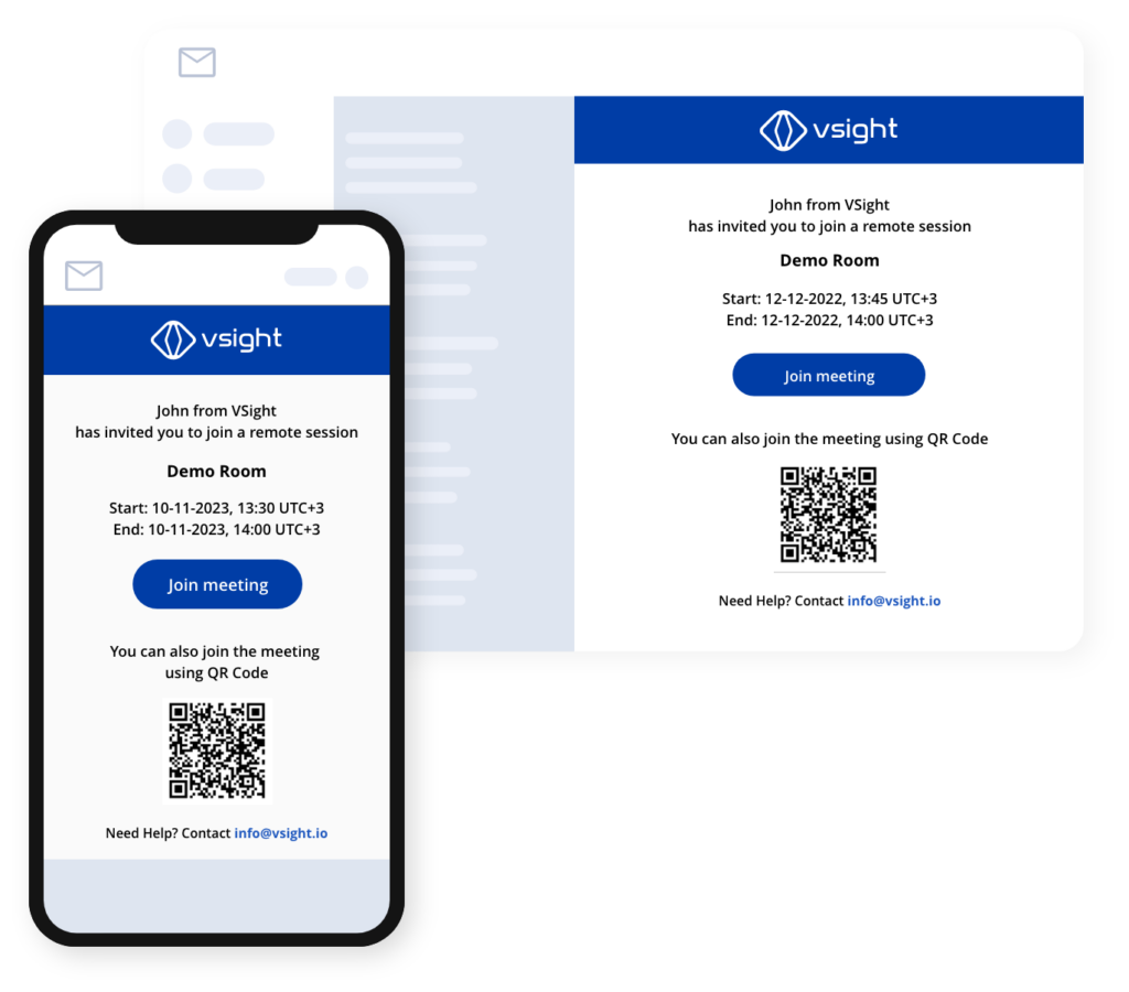 VSight Remote WebRTC Live-Video-Support im Webbrowser auf mehreren Geräten